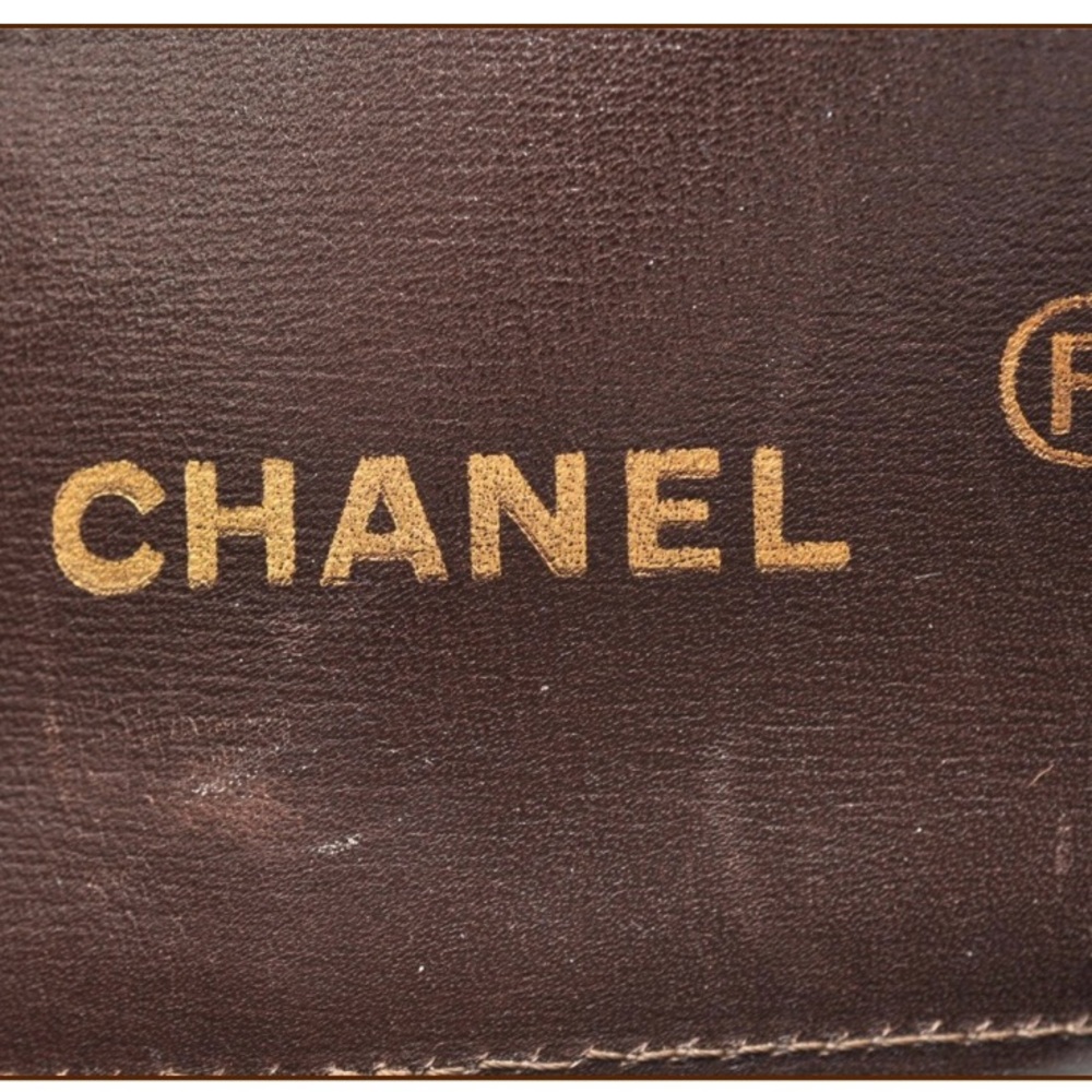 Authentic CHANEL lambskin flat CC mini tote brown and black - Picture 7 of 12